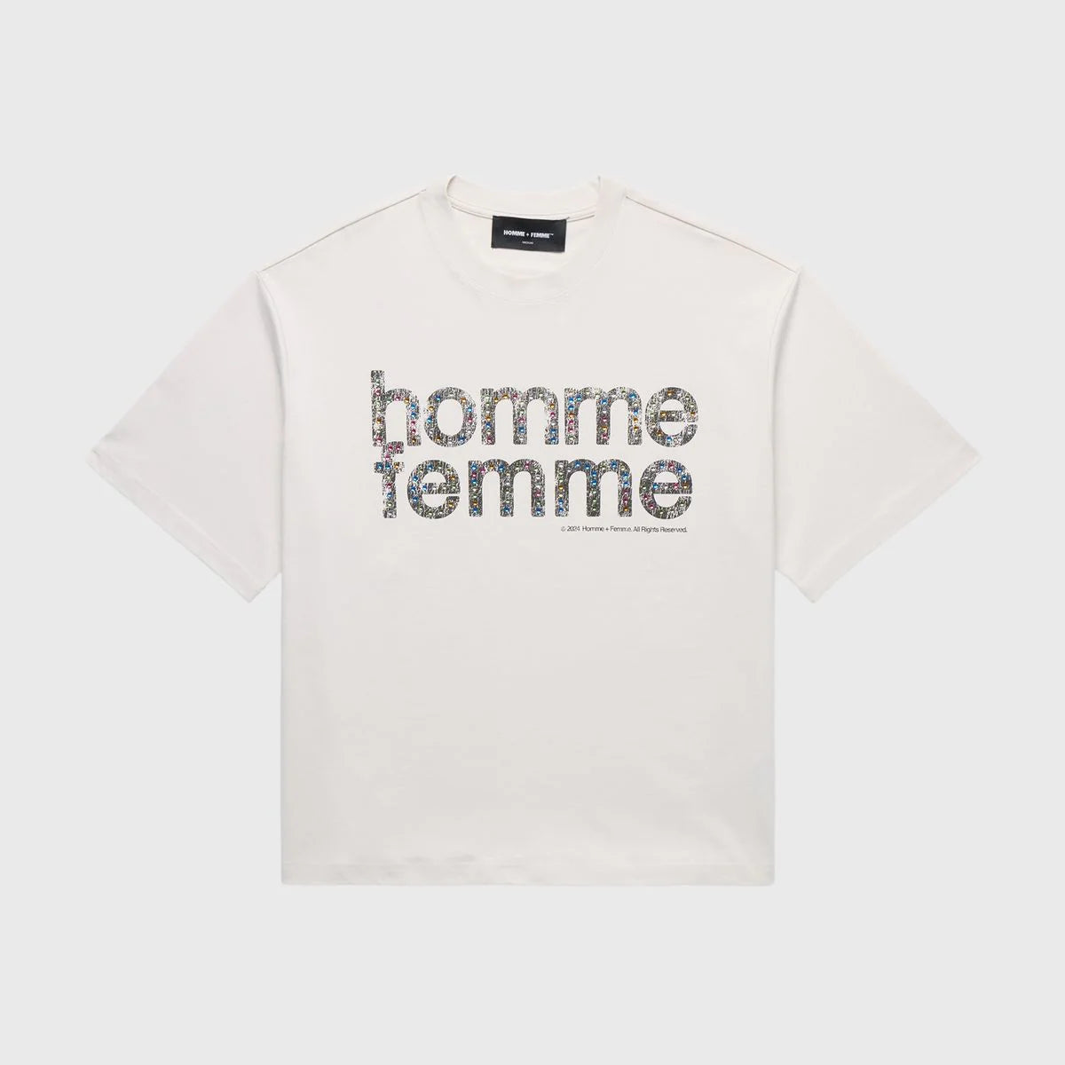 Homme Femme Mardi Gras Cropped T-shirt