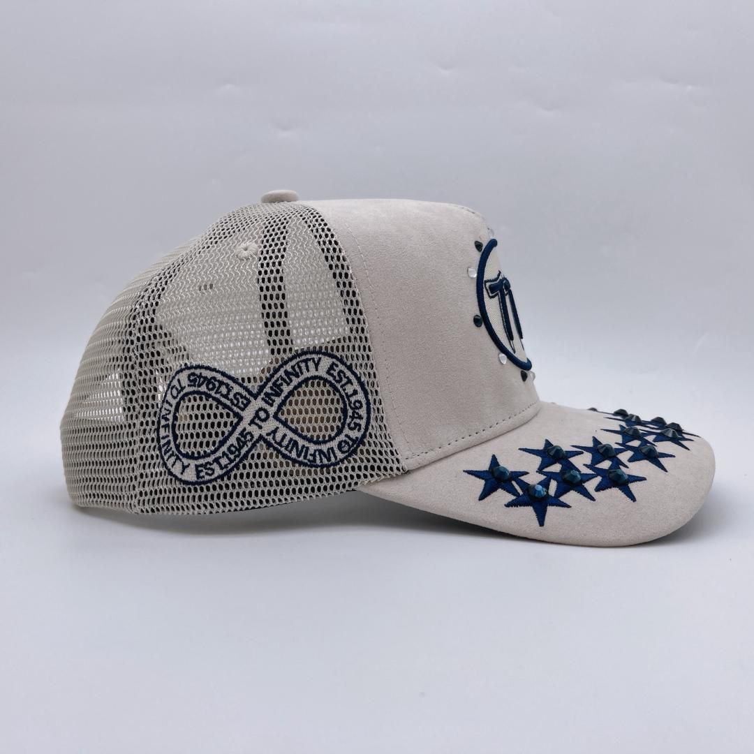 Hudson Navy Suede 777 Diamond Hats