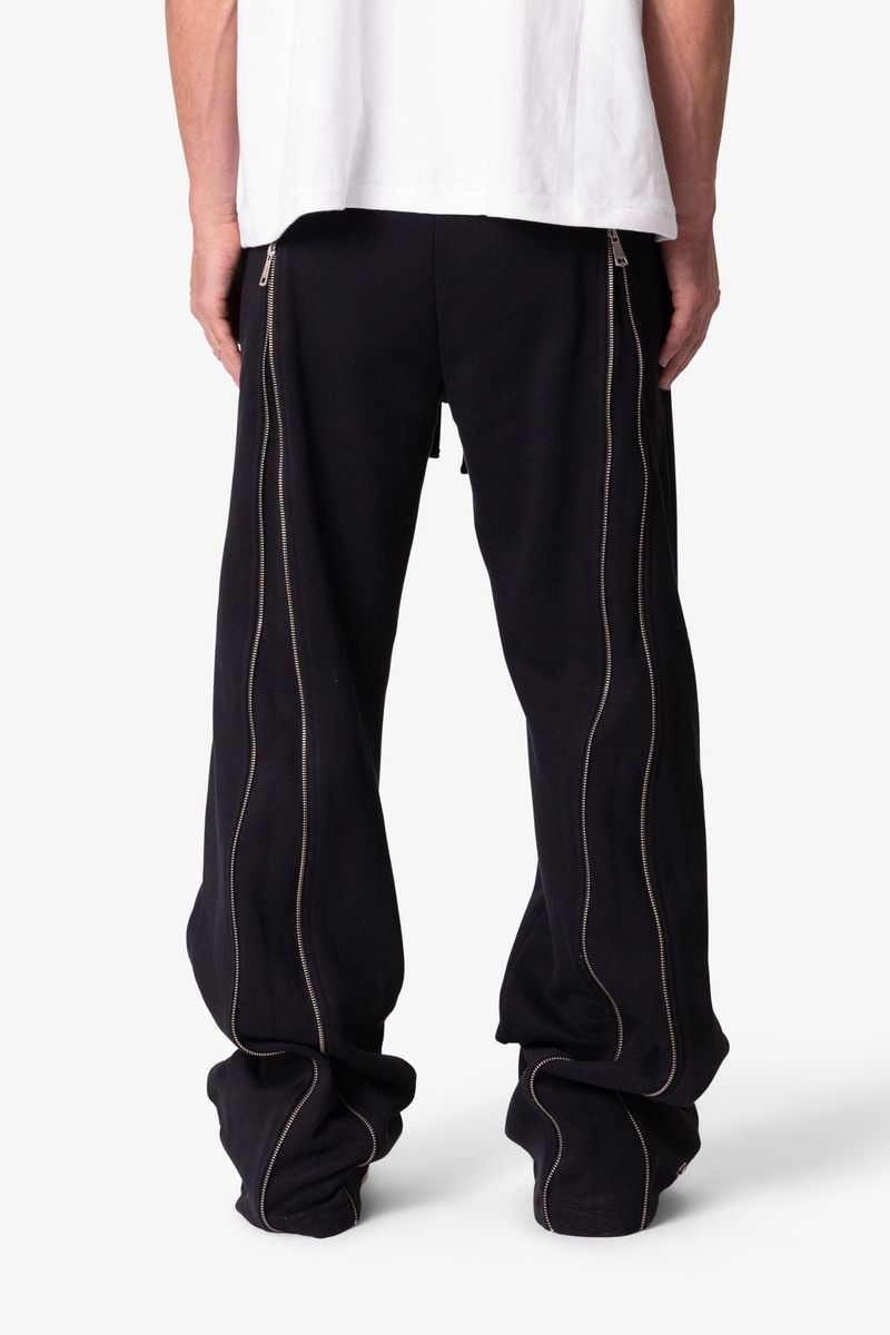 Mnml Rivet Zipper Flare Sweatpants