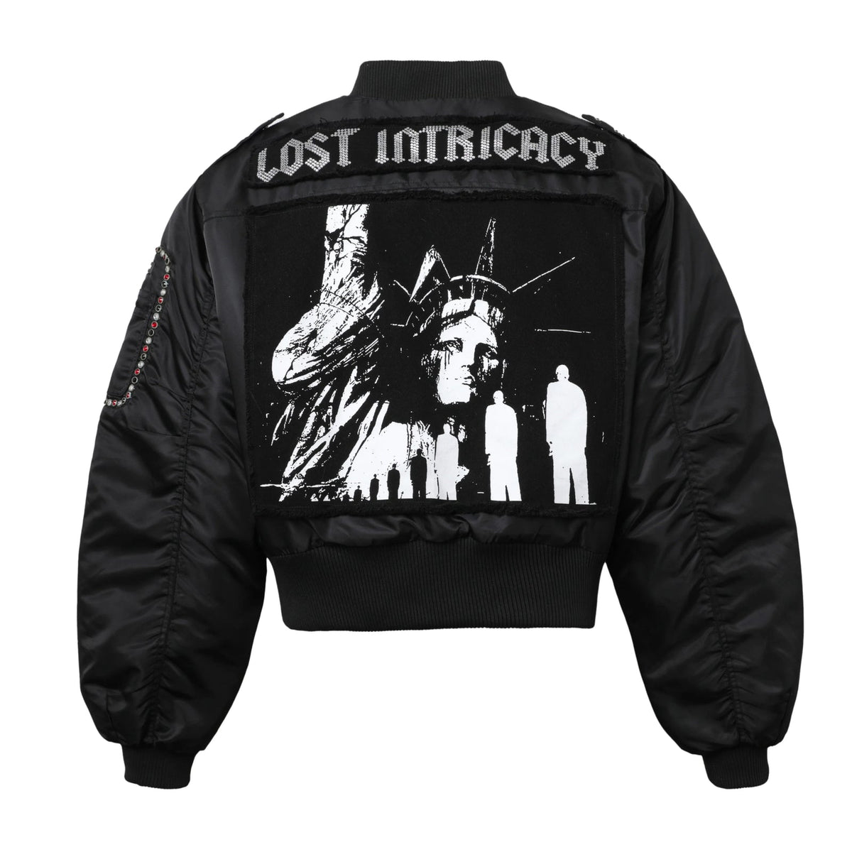 Lost Intricacy Red Stone Bomber Jacket