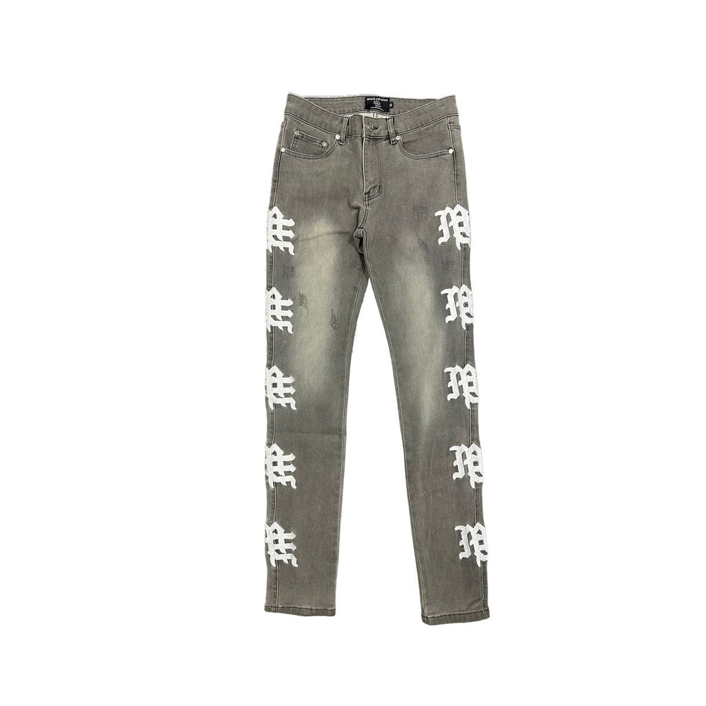 Mixed Emotion Ash Monogram Denim